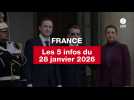 VIDÉO. Les 5 infos France du 28 janvier 2026