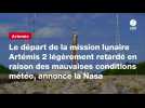 VIDEO. Le départ de la mission lunaire Artémis 2 légèrement retardé en raison des mauvaises conditions météo, annonce la Nasa