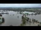VIDÉO. Crues et inondations : les images impressionnantes depuis un drone à Malestroit