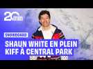 À Central Park, le champion olympique de snowboard Shaun White s'est fait un petit plaisir