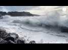 VIDÉO. Un vent d'hiver s'abat sur le mur de l'Atlantique à Ploemeur