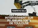 Tempête Nils : les pompiers interviennent à Toulouse sur les toits des immeubles