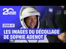 Le décollage de Sophie Adenot, la première Française à aller dans l'espace depuis 25 ans