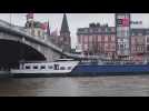 Accident de péniche au pont des Arches à Liège