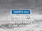 Tempête Nils, le département de l'Aude frappé par des vents d'une extrême violence.