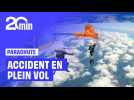 Un parachutiste survit de justesse à un accident en plein saut