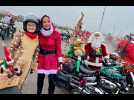 Une déferlante rouge de Pères Noël à motos entre Nancy et Lunéville