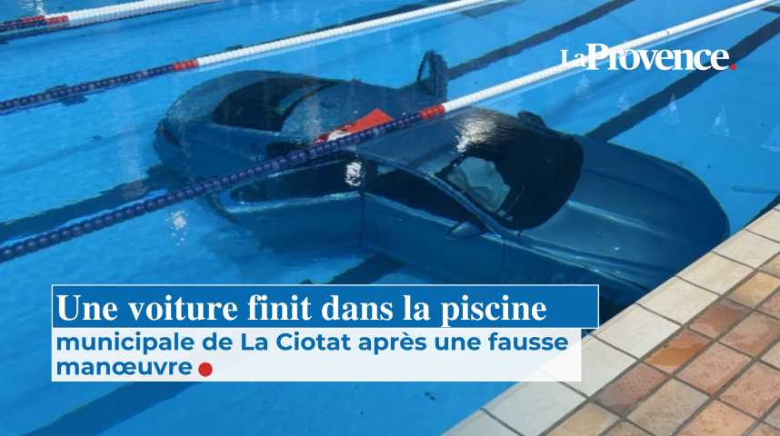 Une voiture percute le grillage et finit dans la piscine municipale de La Ciotat