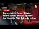 VIDEO. Budget de la Sécu : Olivier Faure votera pour et appelle les députés PS à faire de même