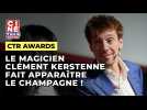 Le magicien Clément Kerstenne et son tour de magie avec Maria del Rio aux Ciné-Télé-Revue Awards