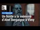 Un buste à la mémoire d'Abel Bergaigne à Vimy