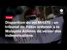 VIDEO. Disparition du vol MH370 : un tribunal de Pékin ordonne à la Malaysia Airlines de verser des indemnisations