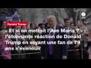 VIDEO. « Et si on mettait l'Ave Maria ? » : l'étonnante réaction de Donald Trump en voyant une fan de 79 ans s'évanouir