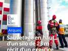Sauvetage en haut d'un silo de 23 m : un exercice d'intervention périlleux avec le GRIMP à Arques