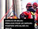 Exercice en milieu périlleux pour les sapeurs-pompiers spécialisés du SDIS 62 : Le Grimp à Limagrain