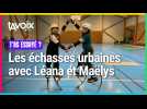 Les échasses urbaines, « sportif » mais « super pour se retrouver entre amis », selon Léana et Maëlys