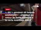 VIDEO. « - 95 % pendant 48 heures seulement » : attention au retour de cette arnaque à la carte Avantage SNCF