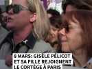 8 mars: Gisèle Pélicot et sa fille rejoignent le cortège à Paris