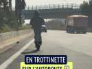 Nie : une conductrice filme une trottinette électrique sur l'autoroute A8