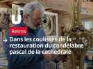 Le candélabre pascal du sacre Charles X en restauration