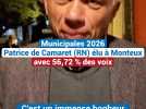 Municipales : Patrice de Camaret (RN) élu à Monteux