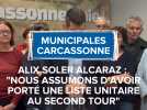 ALIX SOLER ALCARAZ : "NOUS ASSUMONS D'AVOIR PORTÉ UNE LISTE UNITAIRE AU SECOND TOUR"