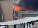 Important incendie dans la zone d'activité de Fréjorgues, près de Montpellier
