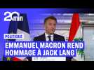 Emmanuel Macron rend hommage à Jack Lang, cité dans l'affaire Epstein