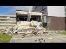 Un mur soufflé par une violente explosion sur le campus de l'UGent : une personne blessée