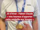 JO d'hiver : Fabien Claude « très heureux d'apporter cette médaille aux Vosges »