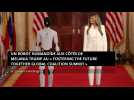Un robot humanoïde aux côtés de Melania Trump lors du meeting « Fostering the Future Together Global Coalition Summit »
