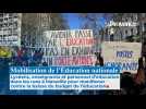 Lycéens, enseignants dans les rues à Marseille pour manifester contre la baisse du budget de l'éducation