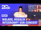 Malade, la chanteuse Rosalía est contrainte d'arrêter son concert à Milan.