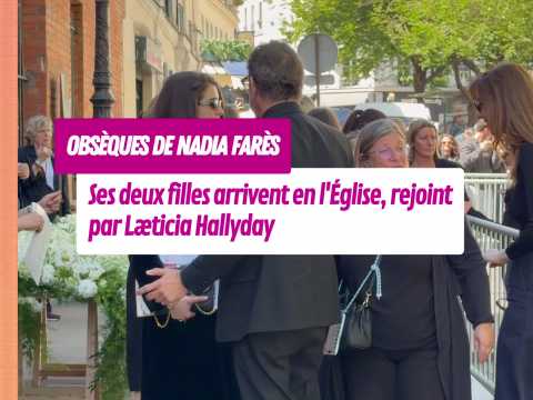 VIDEO : Obs�ques de Nadia Far�s en l?�glise Saint-Jean de Montmartre. Ses deux filles arrivent