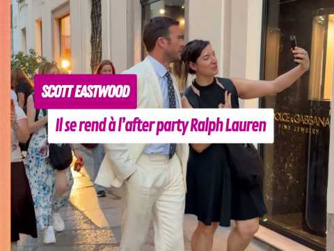 VIDEO : Une foul�e assur�e pour Scott Eastwood qui se rend � l?after party Ralph Lauren � Milan