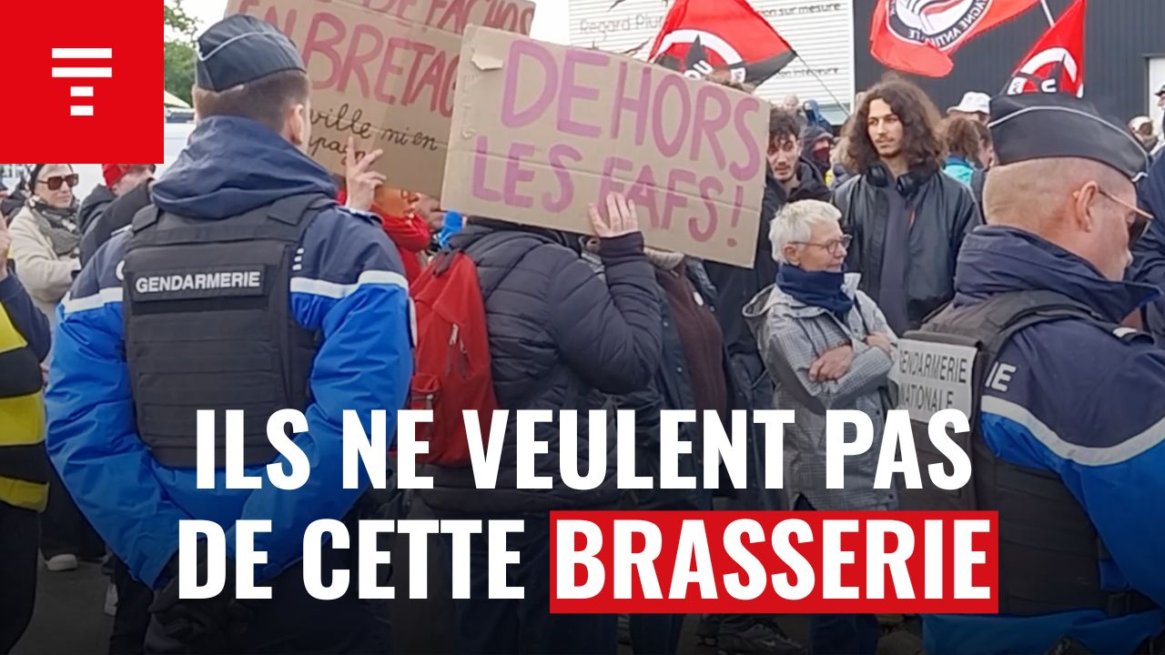 « La bière, je ne la bois pas identitaire » : 450 manifestants disent non à la bière d’Erik Tegnér à Pléguien [Vidéo]
