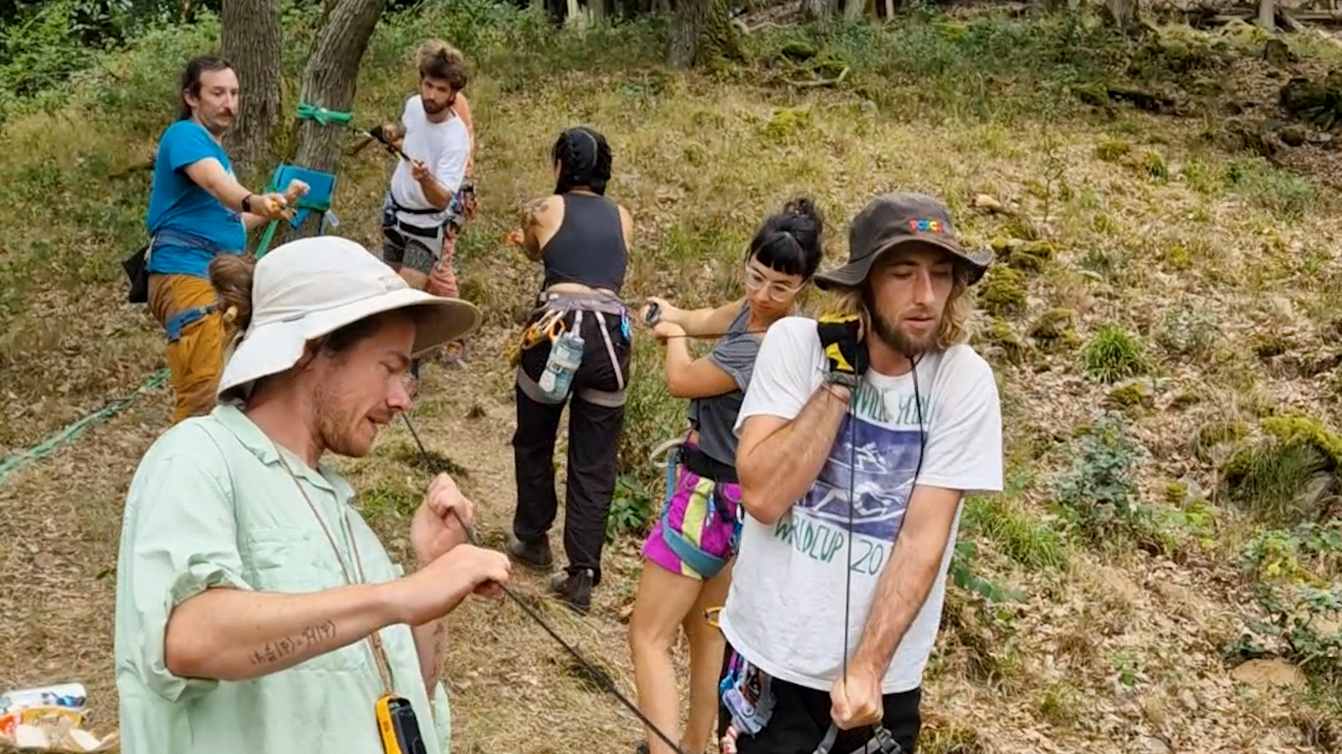 Ribeauvillé : la highline se met en place, record d’Alsace en vue