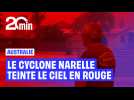 En Australie, le cyclone tropical Narelle teinte le ciel en rouge