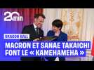 Macron et la Première ministre japonaise font le « Kamehameha » de Dragon Ball