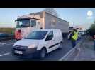 VIDÉO. L'action des routiers sur le pont de Bellevue et ses abords sur le périphérique Est nantais