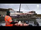 VIDEO. Objectif Route du Rhum : La folle journée de mise à l'eau du nouvel Ocean Fifty de Sodébo