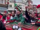 Des centaines de Marocains chantent « Champions d'Afrique » dans les rues de Lens
