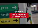 VIDÉO. Les 5 infos France du 31 mars 2026