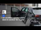 Un accident spectaculaire dans le secteur de la gare
