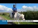 Focus : elle monte sa vache comme un cheval