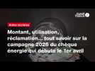VIDEO. Montant, utilisation, réclamation... tout savoir sur la campagne 2026 du chèque énergie qui débute le 1er avril