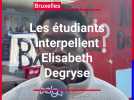 Les étudiants de l'ULB manifestent à Bruxelles contre la hausse du minerval