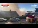 VIDÉO. Important incendie en cours à Lisieux, deux maisons détruites par les flammes