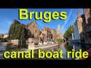 bruges, belgium, canal boat tour