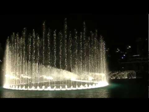 the dubai fountain, at burj khalifa